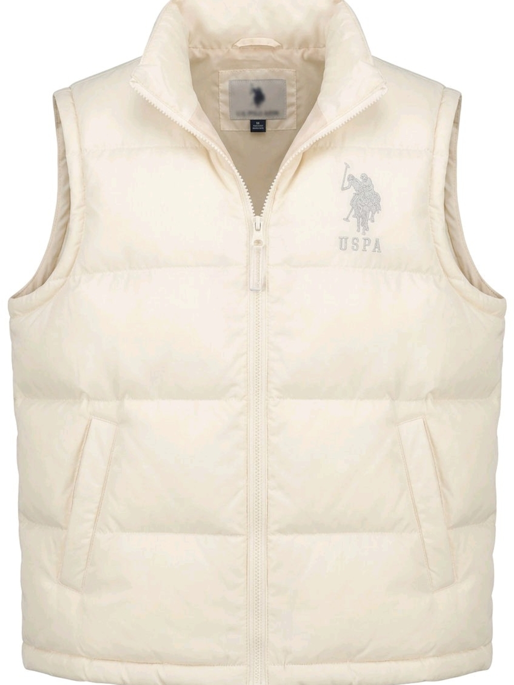 U.S. Polo Assn. Cream Quilted Puffer Vest Size XXL